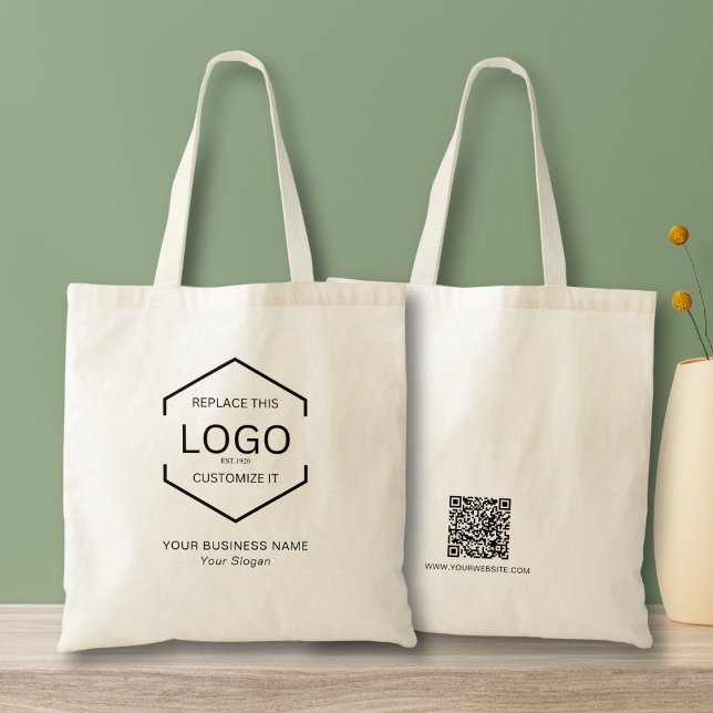 Tote Bag Logo d'entreprise simple Code QR (Créateur téléchargé)