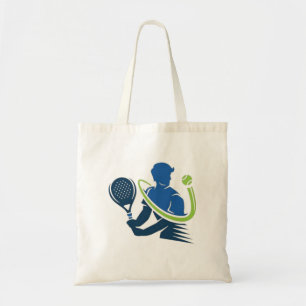 Tote Bag Logo du club de tennis - Action dynamique, Style s