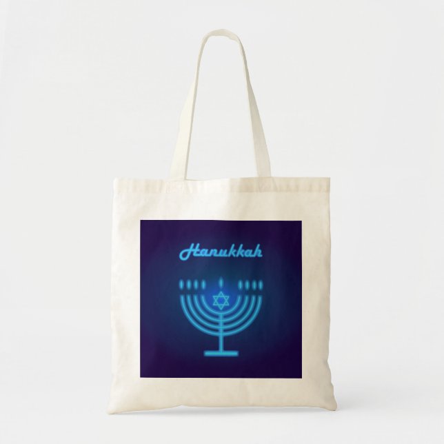 Tote Bag Logo du Festival d'Hanoukka Menorah (Devant)