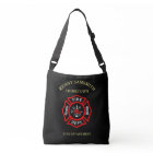 Logo du service d'incendie Badge noir et rouge
