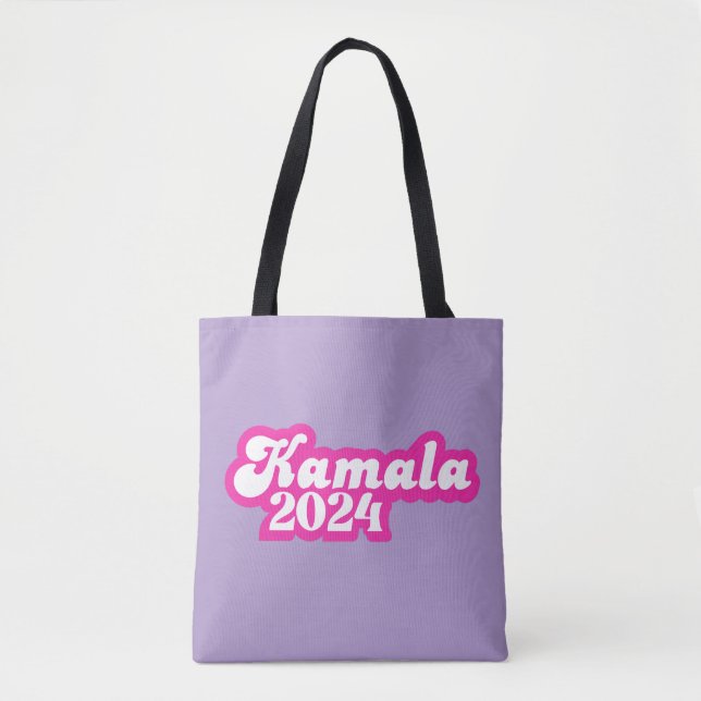 Tote Bag Logo Kamala Harris girly Pink 2024 (Devant)