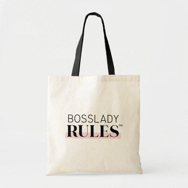 Tote Bag Logo minimaliste moderne BossLady Rules (Devant)
