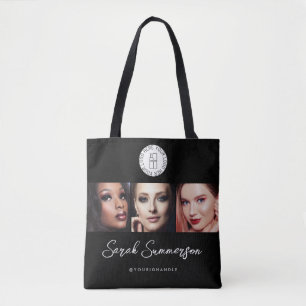 Tote Bag Logo noir et blanc de studio de maquillage 3 Photo