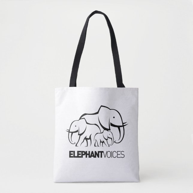 Tote Bag Logo noir Fourre-tout - (réduisez - réutilisation (Devant)