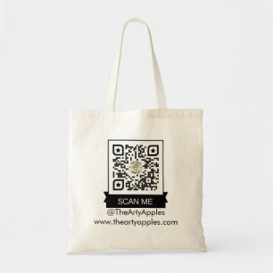 Tote Bag logo personnalisé entreprise QR code shopping