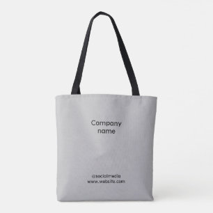 Tote Bag Logo personnalisé simple et élégant ici société g