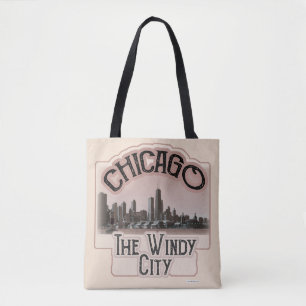 Tote Bag Logo touristique épique de Chicago Windy City Desi