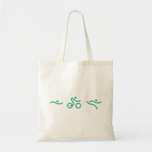 Tote Bag Logo vert de triathlon