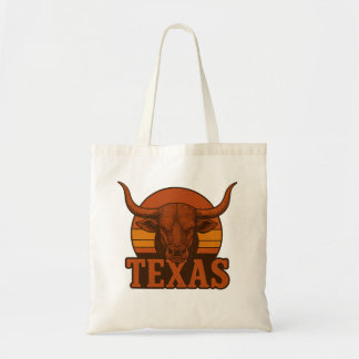 Tote Bag Logo Vintage Texas Longhorn Bull - Western Fire