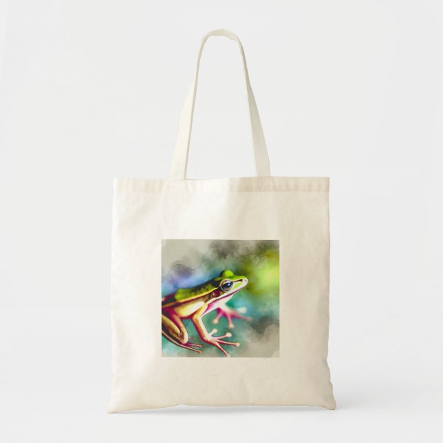 Tote Bag Long legged frog 100924AREF149 - Watercolor (Devant)