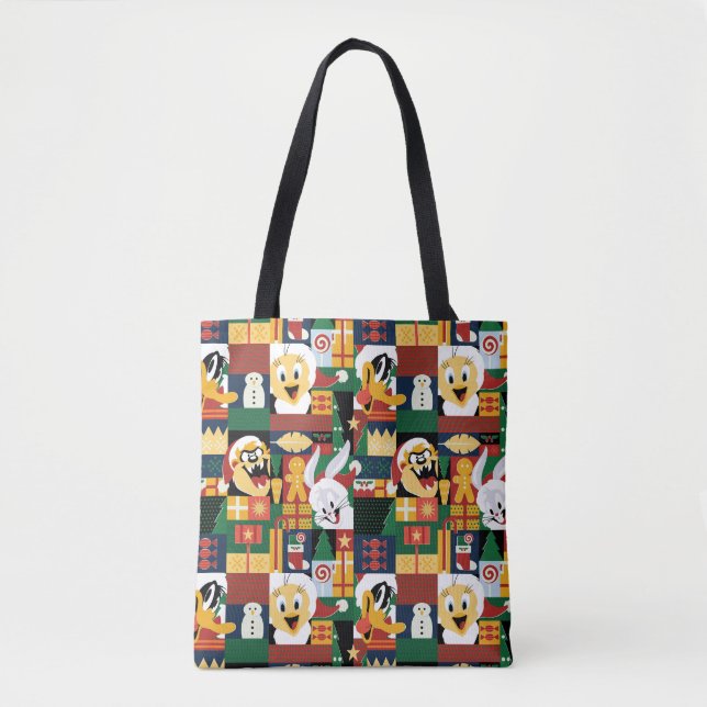 Tote Bag LOONEY TUNES™Motif de blocs de vacances (Devant)
