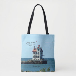 Tote Bag Lorain Harbour West Breakwater Light partout sur f