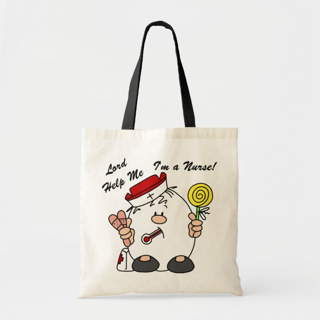 Tote Bag Lord Aidez-moi Je suis infirmière (Devant)