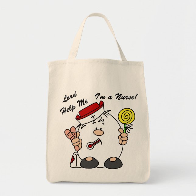 Tote Bag Lord Aidez-moi Je suis infirmière (Devant)