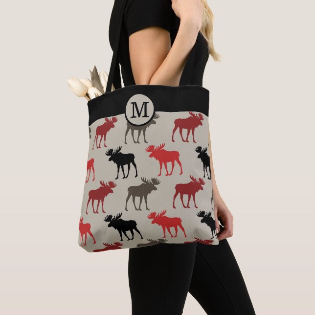 Tote Bag L'orignal sur le monogramme perdu (De près)