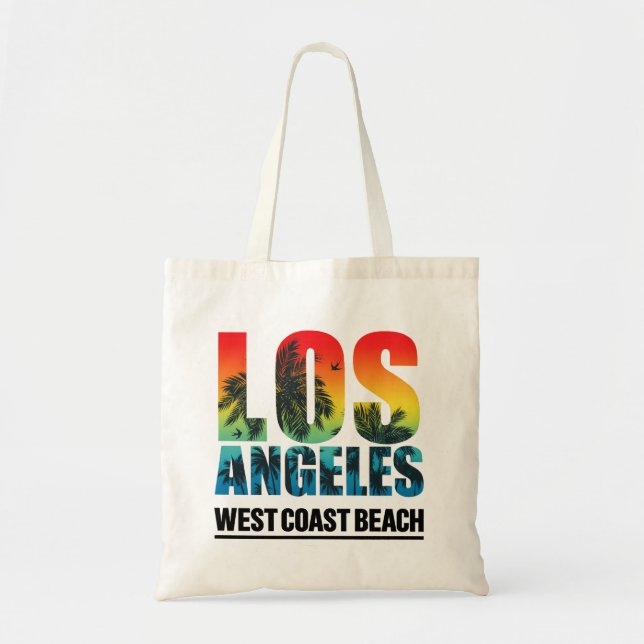 Tote Bag Los Angeles West Coast Beach (Devant)