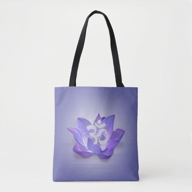 Tote Bag Lotus and OM symbol (Devant)