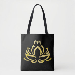 Tote Bag Lotus Om Or