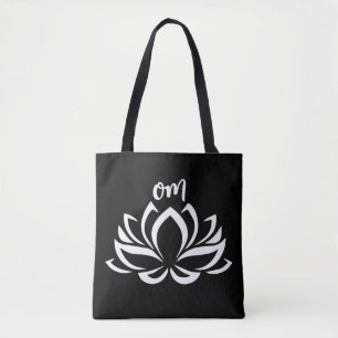 Tote Bag Lotus Om White