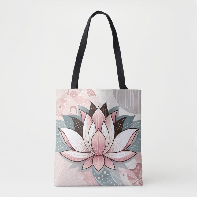 Tote Bag Lotus rose (Devant)