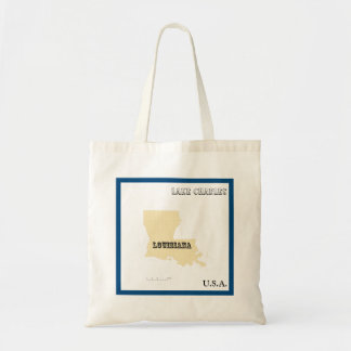 Tote Bag - Louisiana State Map with City