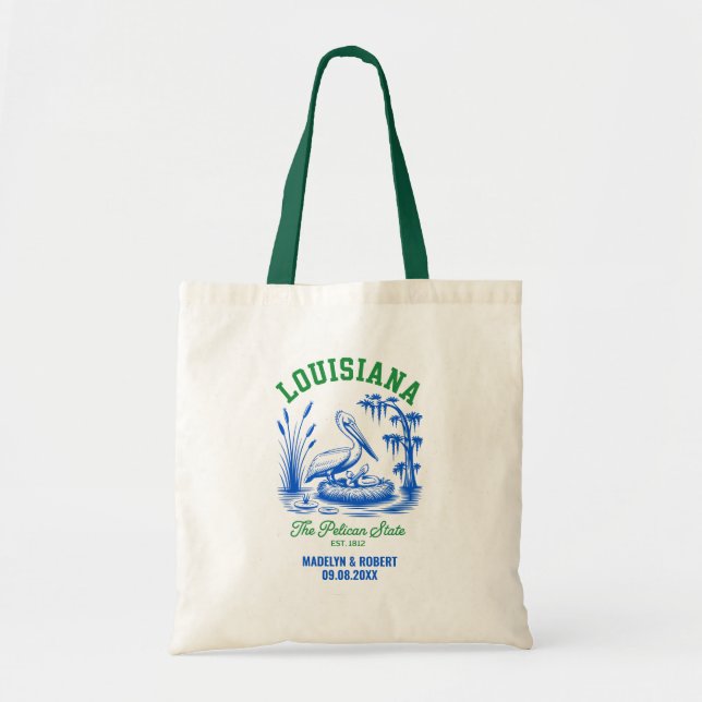 Tote Bag Louisiana Wedding Welcome Bag, Destination Wedding (Devant)