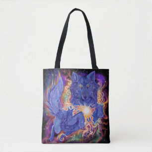 Tote Bag Loup cosmique