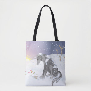 Tote Bag Loup d'hiver