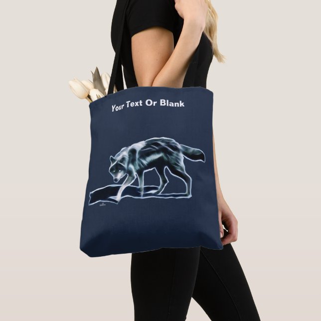 Tote Bag Loup foncé (De près)