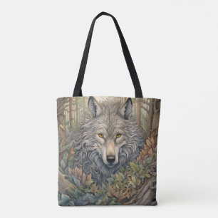 Tote Bag Loup gris