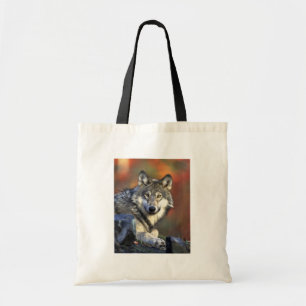 Tote Bag Loup gris