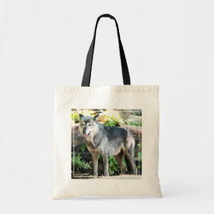 Tote Bag Loup gris seul se tenant