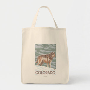 Tote Bag Loup gris Standing Colorado