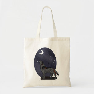 Tote Bag Loup hurlant (gris)