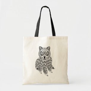 Tote Bag Loup inspiré avec Dreamcatcher