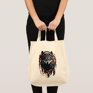 Tote Bag Loup Mystique avec Attrape-Rêves