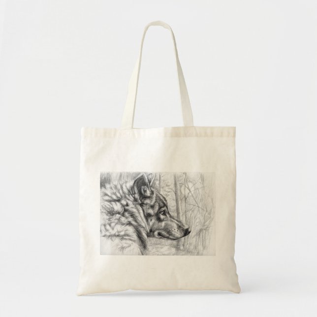 Tote Bag Loup par schukina (Devant)