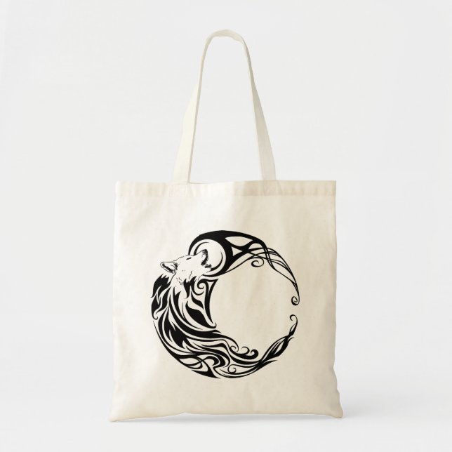 Tote Bag Loup tribal (Devant)