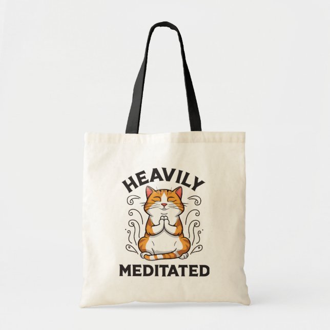 Tote Bag Lourdement Méditée Funny Yoga (Devant)