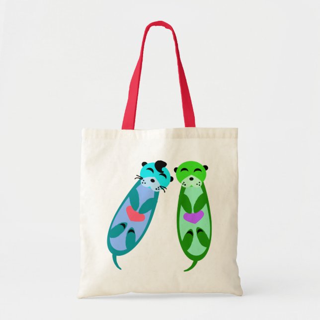 Tote Bag Loutre et ami #2 d'Elvis (Devant)