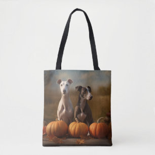 Tote Bag Louveteau Greyhound Délice d'Automne Citrouille