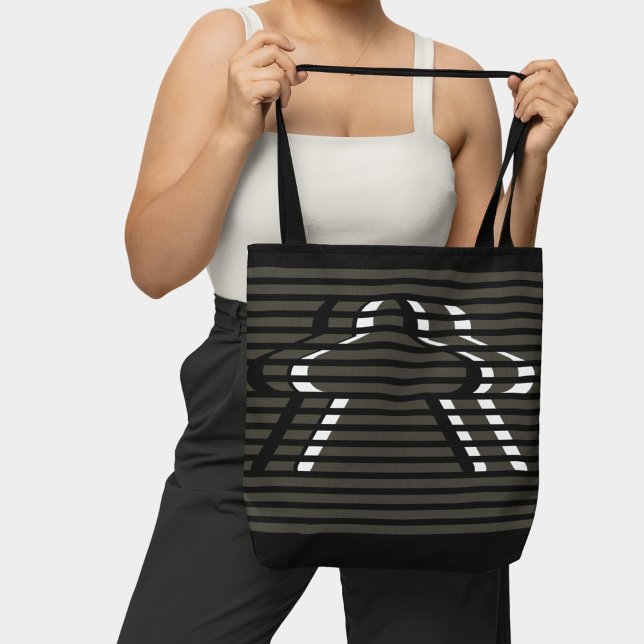 Tote Bag Louveur de jeu de cartes à ondes vaporiennes monoc (Créateur téléchargé)
