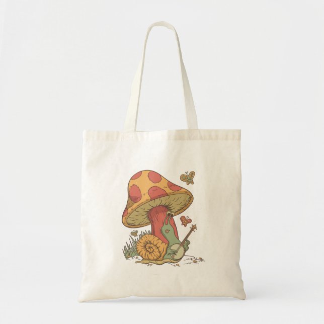Tote Bag Louveur d'escargots Jouer Guitare (Devant)