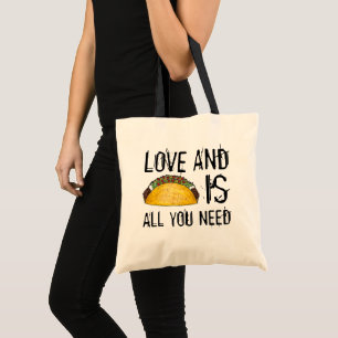 Tote Bag Love and Tacos is All You Need Mexican Texmex Food