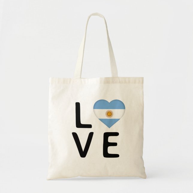 Tote Bag Love - Argentine Drapeau (Devant)
