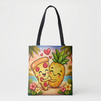 Tote Bag Love at First Slice - Pizza Meets Pineapple