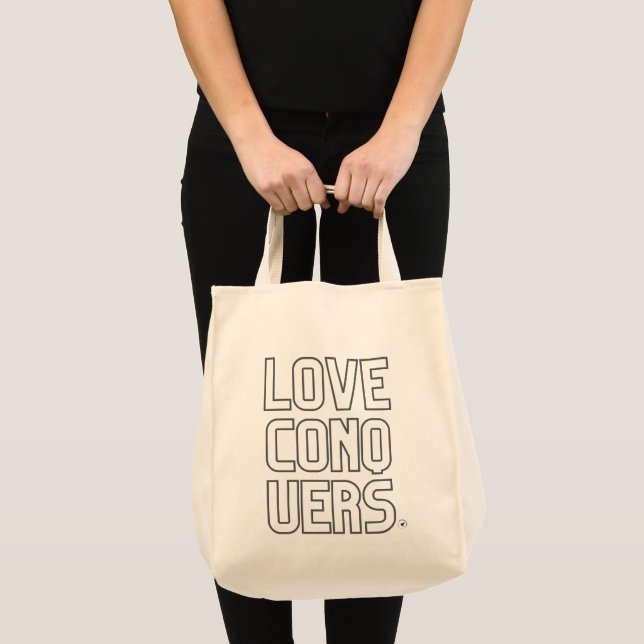 Tote Bag Love Conquiers Shopping Fourre-tout (Devant (produit))