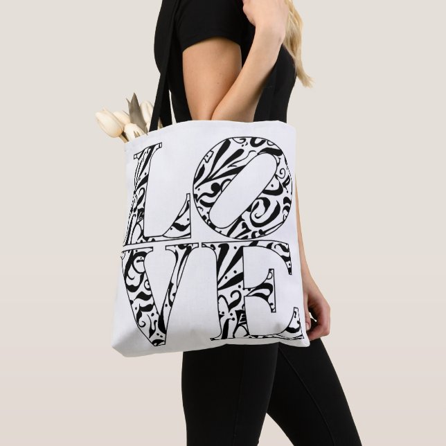 Tote bag-LOVE design Bag (Close Up)