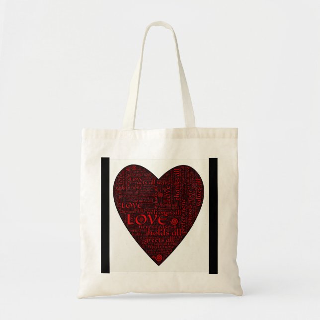 Tote Bag Love Heart Significations (Devant)