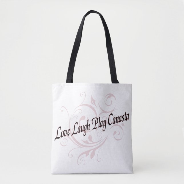 Tote Bag Love Laugh Play Canasta (Devant)